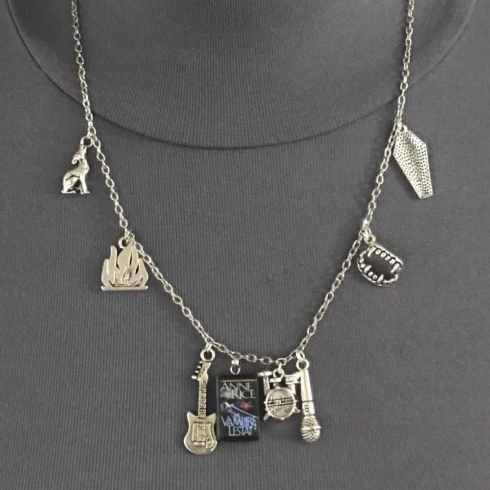 The Vampire Lestat Anne Rice Handmade Literature Necklace, Rock Music Charms